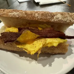 Salty Bread Breakfast Sandwich