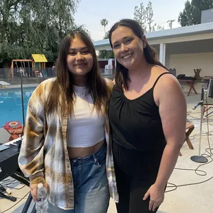 Sarah Smith and a vocal student