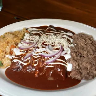 chicken mole enchiladas