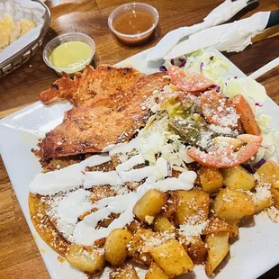 Enchiladas Michoacána with chicken