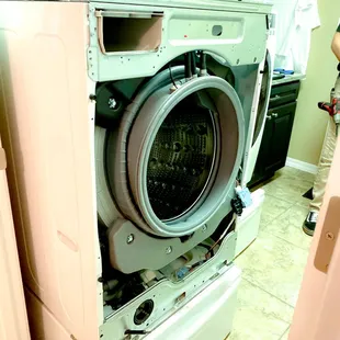 Parker kept things clean while doing the repair.