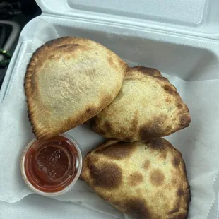 Chicken with Cheese Empanada, Spinach and Cheese Empanada, Broccoli and Cheese Empanadas