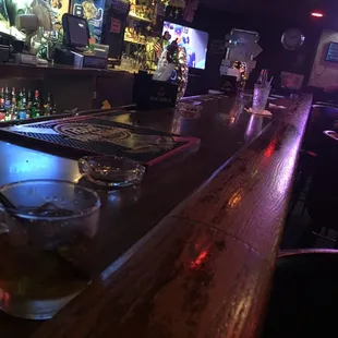 Crown and Coke I t his smokey bar.