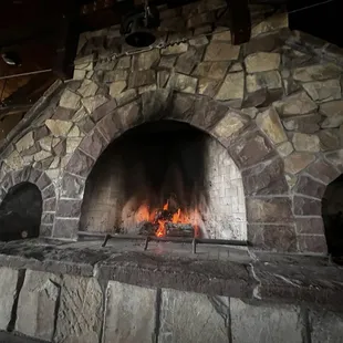 Fireplace in outdoor area