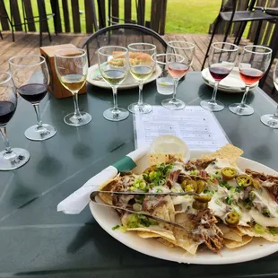 Nachos and wine tastings