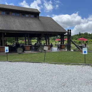 The covered patio