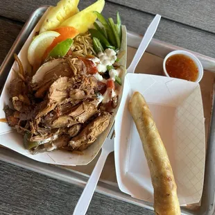 A Pancit Chicken Adobo Bowl sisig style