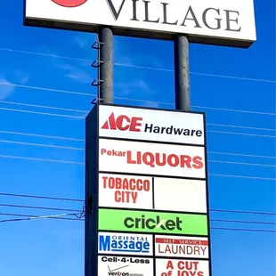 a sign for value village