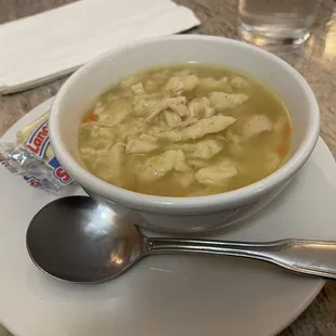 Chicken dumpling soup