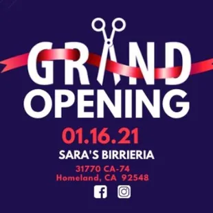 Grand Opening January 16th 2021 @10am