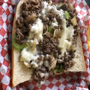 Philly steak!! The domb!!!