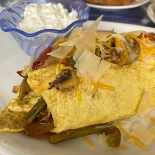 10. Mushroom, Spinach, Tomato Omelet