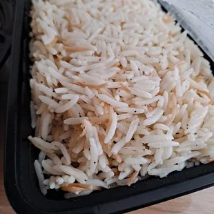 rice in a container
