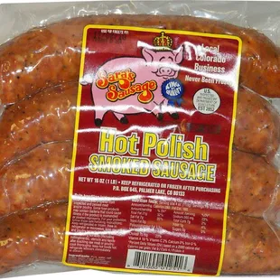 Hot Polish Smoked Sausage