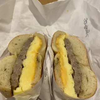 #9. Bagel with Egg Omelette