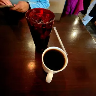 Coffee and diet coke