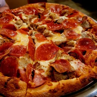 Meat lovers pizza