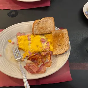 (What's left) Ham n cheese omelette
