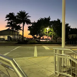 an empty parking lot