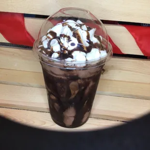 a cup of hot chocolate with marshmallows