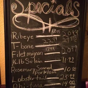 Specials board