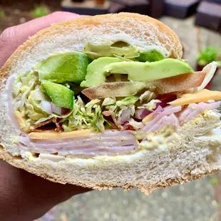 Turkey and bacon sub w/ avocado