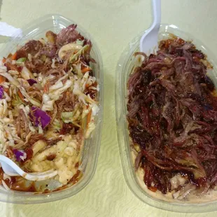 Large bbq boats.  They look small, but are packed and HEAVY!