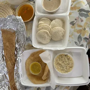 a variety of food items