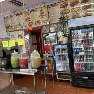 Inside - menu and ordering counter