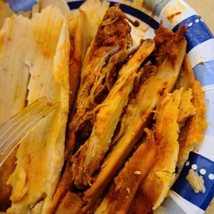 Found 2 small stripes of chicken. MERRY CHRISTAMS!