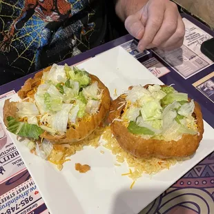 Ground beef puff tacos