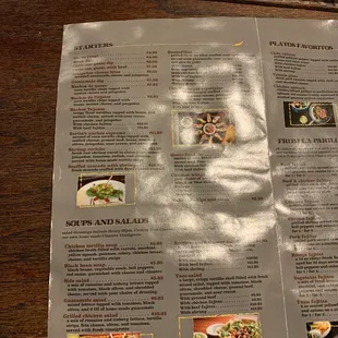 the menu