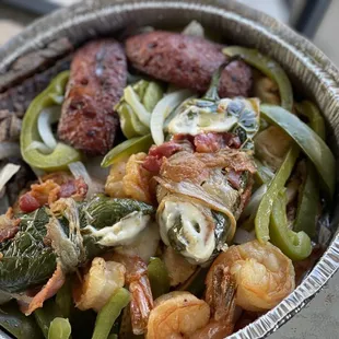 a bowl of food