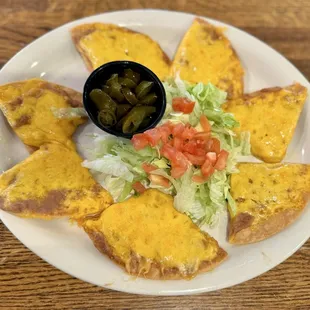 Bean and cheese nachos