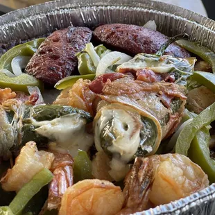 a bowl of food