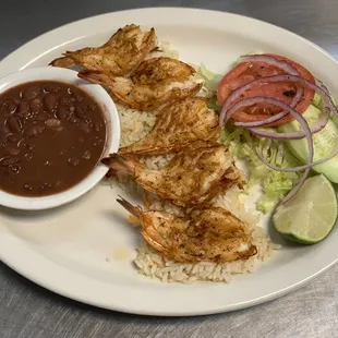 Camarones a la plancha