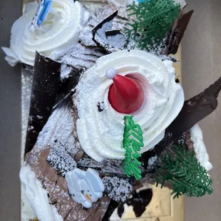Yule log cake