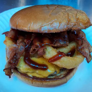Sark's Western Bacon Burger