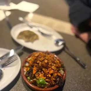 a plate of food on a table