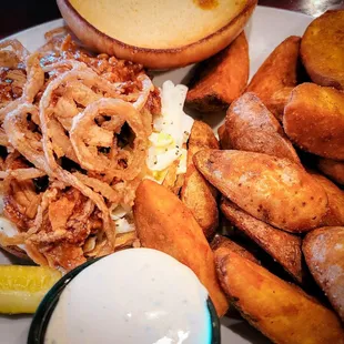BBQ Pulled Pork Sandwich with JoJo Fries