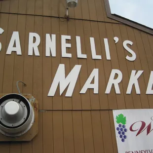 a sign on the side of a building