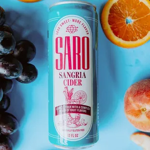 A sweet cider with peach, grape, and orange sangria flavors!