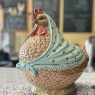 a chicken covered in a blanket