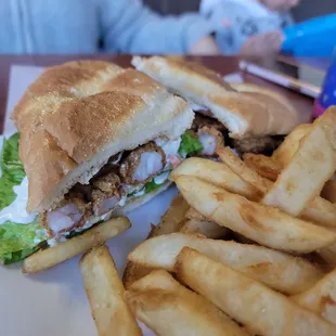 Shrimp Po boy for breakfast