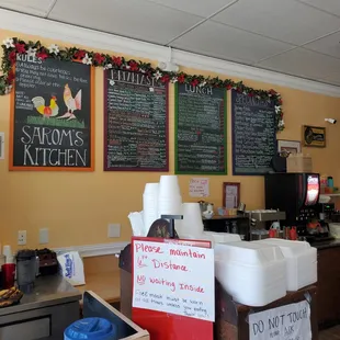 The menu board