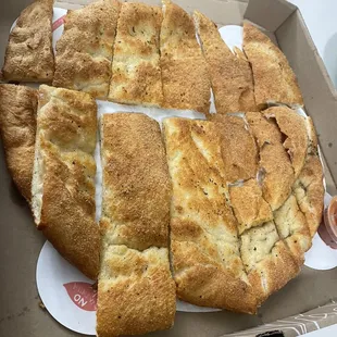 Giant pieces and no cheese