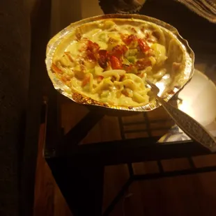Chicken alfredo. Yummy!