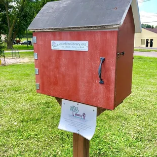 They even have a free library, take or leave a book.