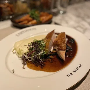 a plate of food on a table