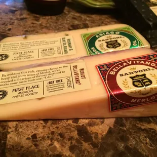 three different types of cheese